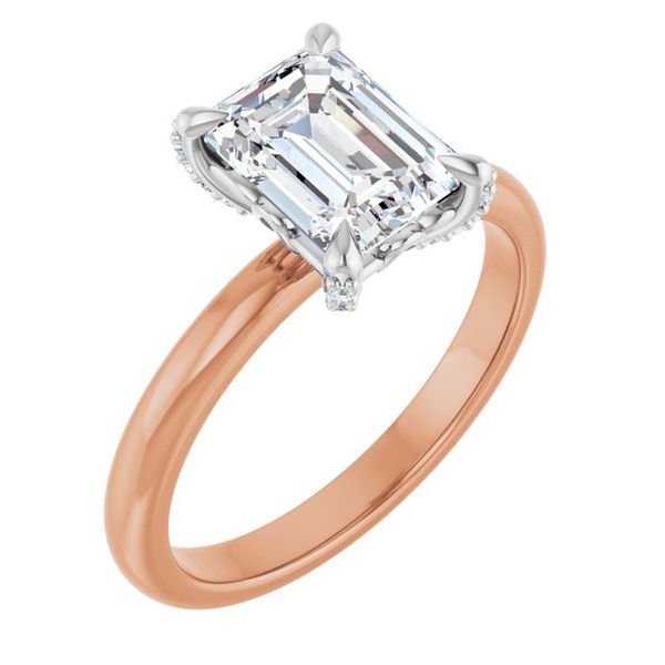 Claw-Prong Accented Engagement Ring