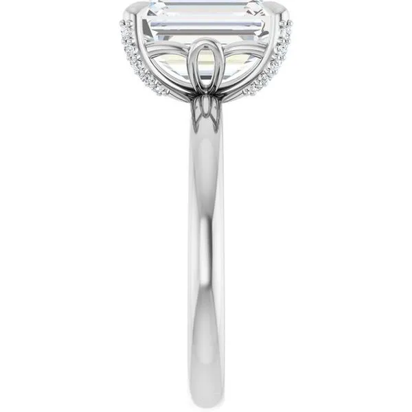 Claw-Prong Accented Engagement Ring Image 4 JF Jones Jewelers Rochester, NY