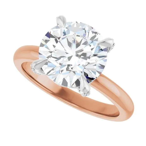 Claw-Prong Accented Engagement Ring Image 5 Ocean View Jewelers Millville, DE