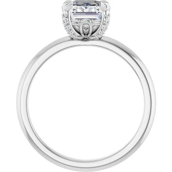 Claw-Prong Accented Engagement Ring Image 2 Clater Jewelers Louisville, KY