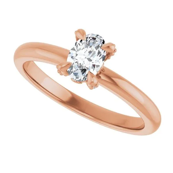 Claw-Prong Accented Engagement Ring Image 5 Arezzo Jewelers Elmwood Park, IL