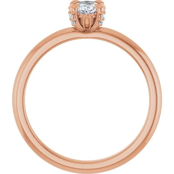 Claw-Prong Accented Engagement Ring Image 2 House of Silva Wooster, OH