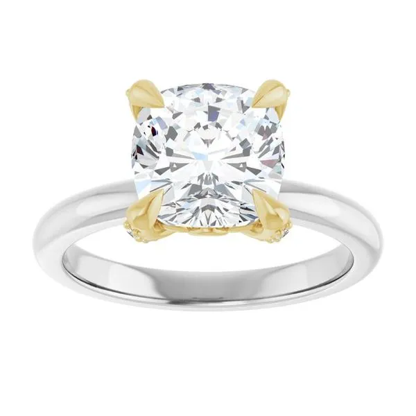 Claw-Prong Accented Engagement Ring Image 3 Vulcan's Forge LLC KANSAS CITY, MO