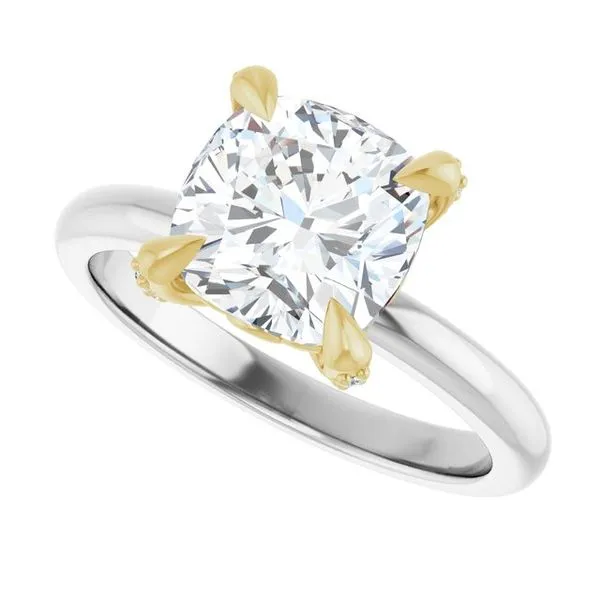 Claw-Prong Accented Engagement Ring Image 5 J. West Jewelers Round Rock, TX