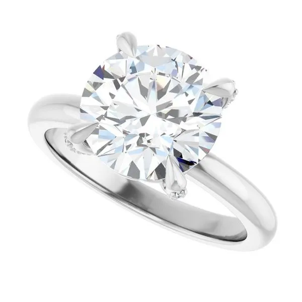 Claw-Prong Accented Engagement Ring Image 5 Ocean View Jewelers Millville, DE