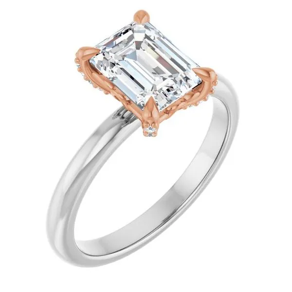 Claw-Prong Accented Engagement Ring JF Jones Jewelers Rochester, NY