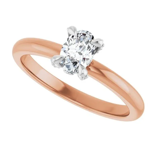 Claw-Prong Accented Engagement Ring Image 5 Vulcan's Forge LLC KANSAS CITY, MO