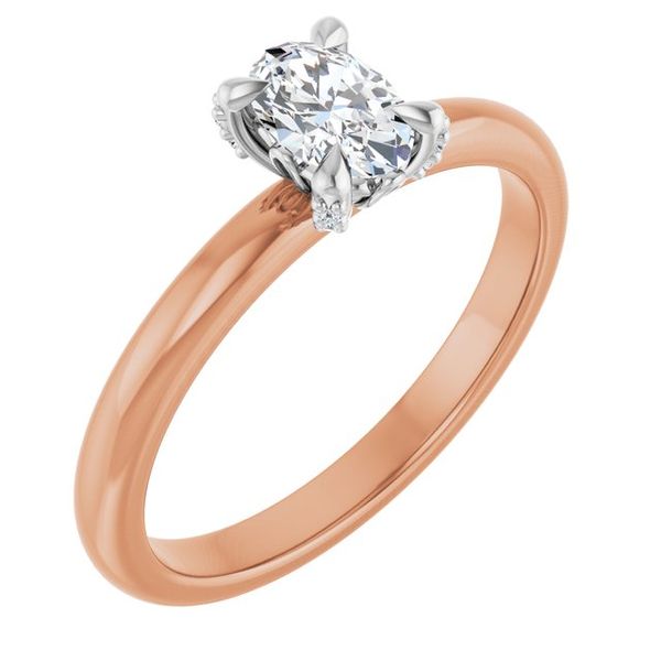 Claw-Prong Accented Engagement Ring