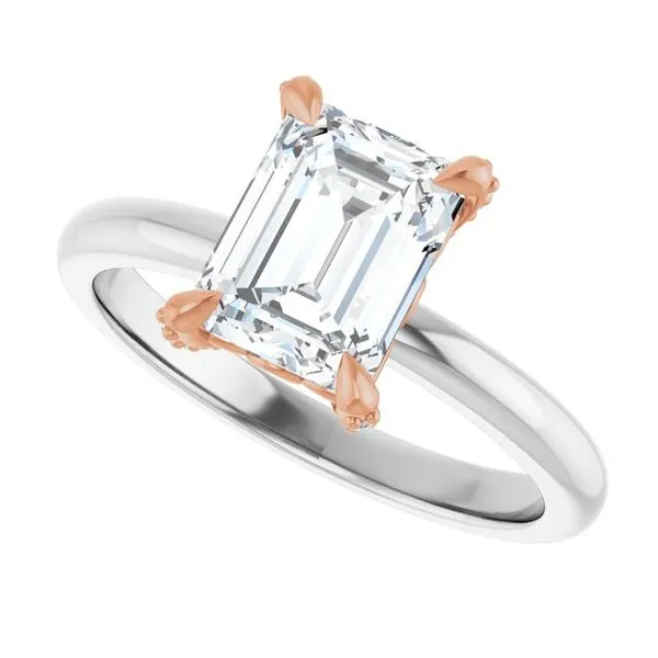 Claw-Prong Accented Engagement Ring Image 5 Ocean View Jewelers Millville, DE