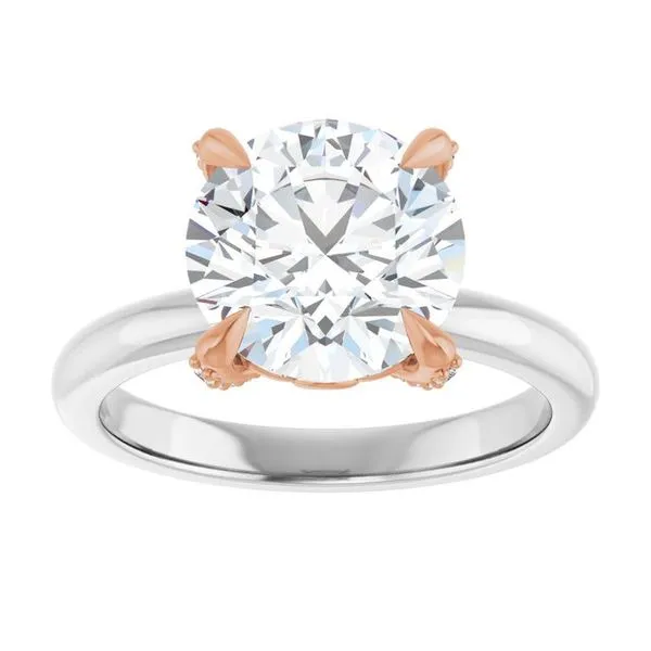Claw-Prong Accented Engagement Ring Image 3 Stuart Benjamin & Co. Jewelry Designs San Diego, CA