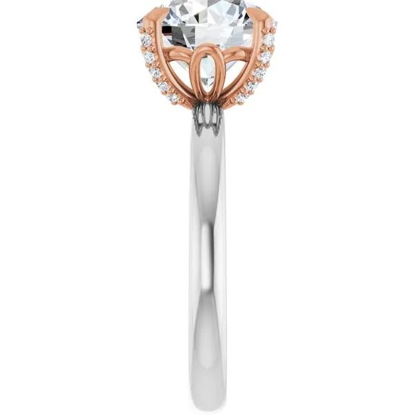 Claw-Prong Accented Engagement Ring Image 4 Stuart Benjamin & Co. Jewelry Designs San Diego, CA