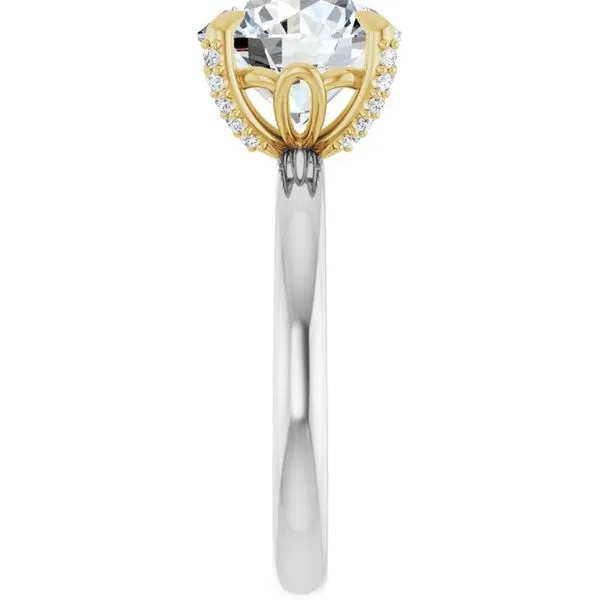 Claw-Prong Accented Engagement Ring Image 4 Michael Szwed Jewelers Longmeadow, MA