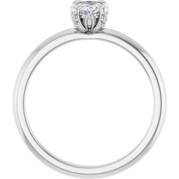 Claw-Prong Accented Engagement Ring Image 2 Ocean View Jewelers Millville, DE