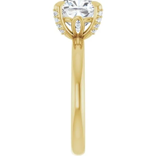 Claw-Prong Accented Engagement Ring Image 4 Mark Jewellers La Crosse, WI