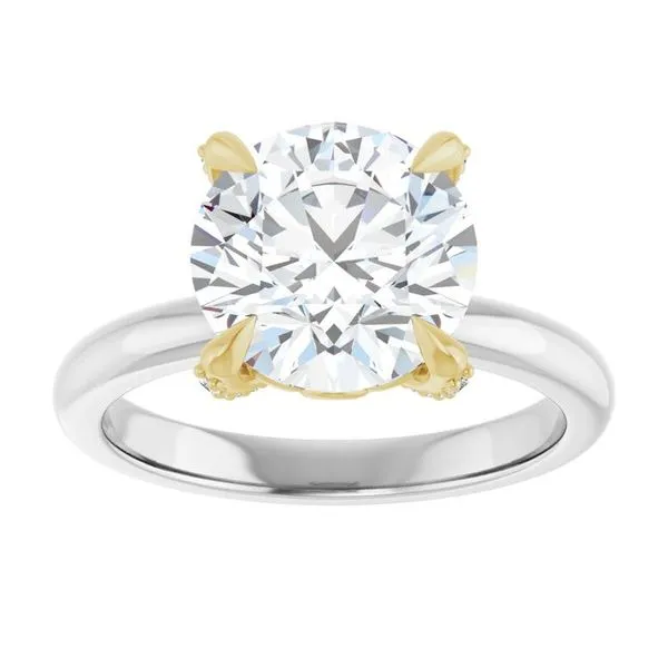 Claw-Prong Accented Engagement Ring Image 3 Don's Jewelry & Design Washington, IA