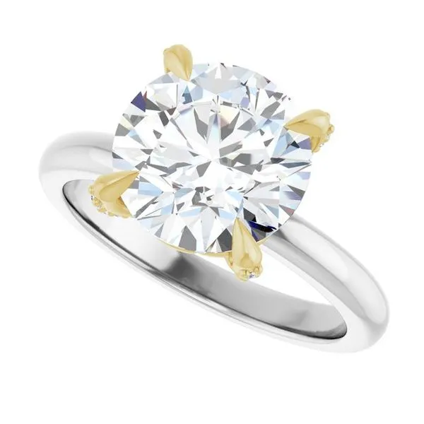 Claw-Prong Accented Engagement Ring Image 5 Vulcan's Forge LLC KANSAS CITY, MO