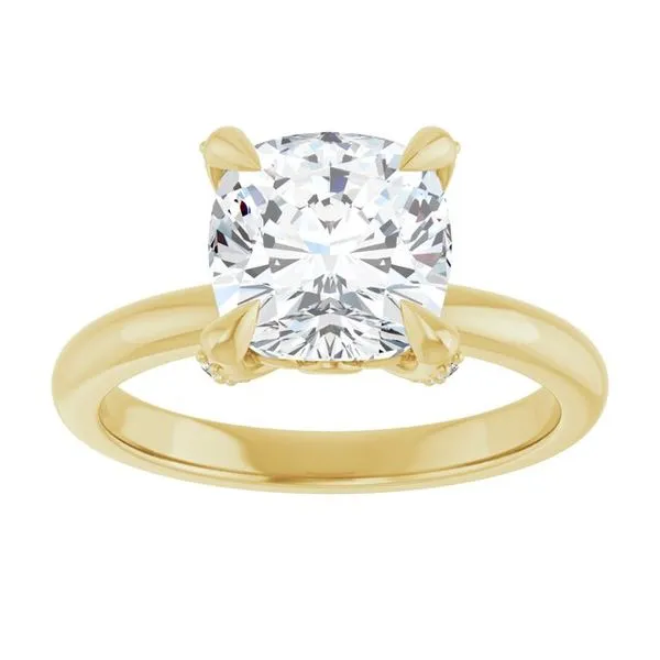 Claw-Prong Accented Engagement Ring Image 3 Stuart Benjamin & Co. Jewelry Designs San Diego, CA
