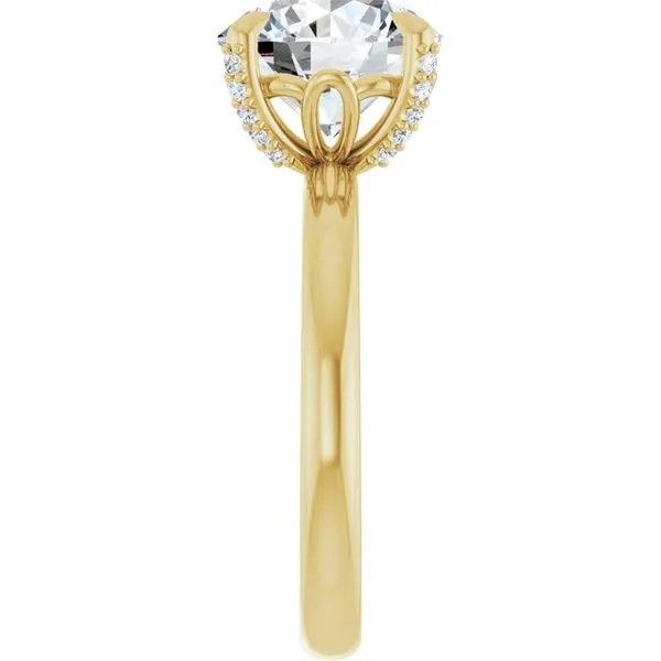 Claw-Prong Accented Engagement Ring Image 4 Arezzo Jewelers Elmwood Park, IL