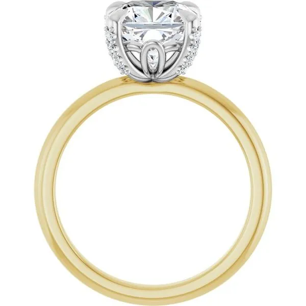 Claw-Prong Accented Engagement Ring Image 2 House of Silva Wooster, OH