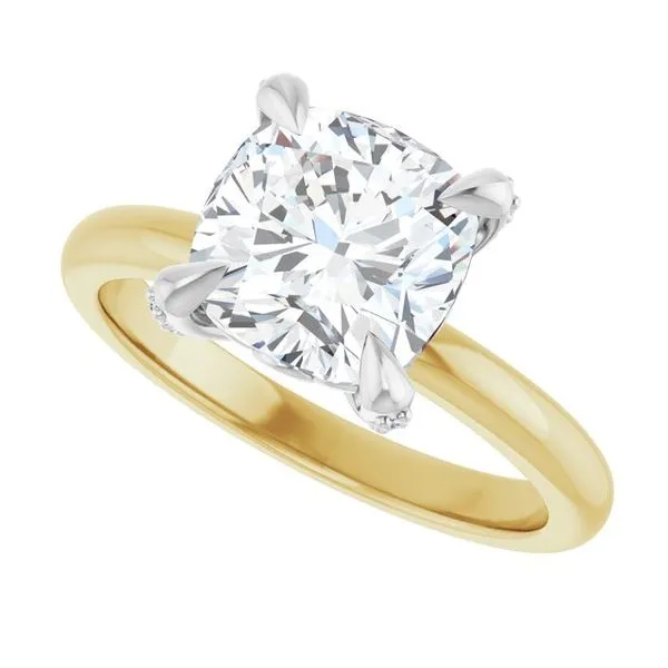 Claw-Prong Accented Engagement Ring Image 5 Northwood Jewelers Northwood, OH