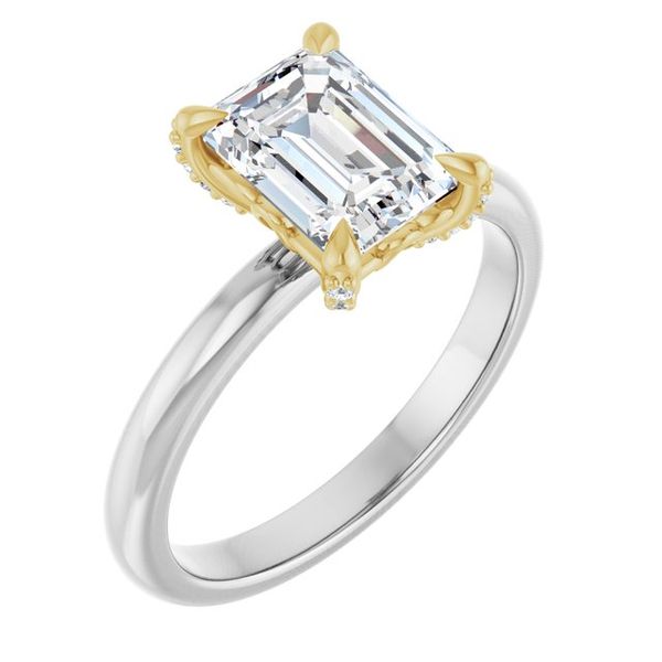 Claw-Prong Accented Engagement Ring