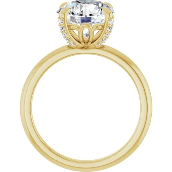Claw-Prong Accented Engagement Ring Image 2 The Jewelry Source El Segundo, CA