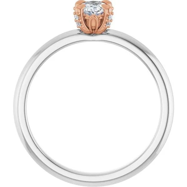 Claw-Prong Accented Engagement Ring Image 2 The Jewelry Source El Segundo, CA