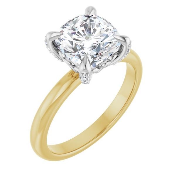 Claw-Prong Accented Engagement Ring