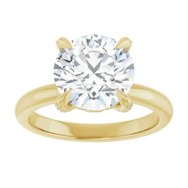Claw-Prong Accented Engagement Ring Image 3 Arezzo Jewelers Elmwood Park, IL