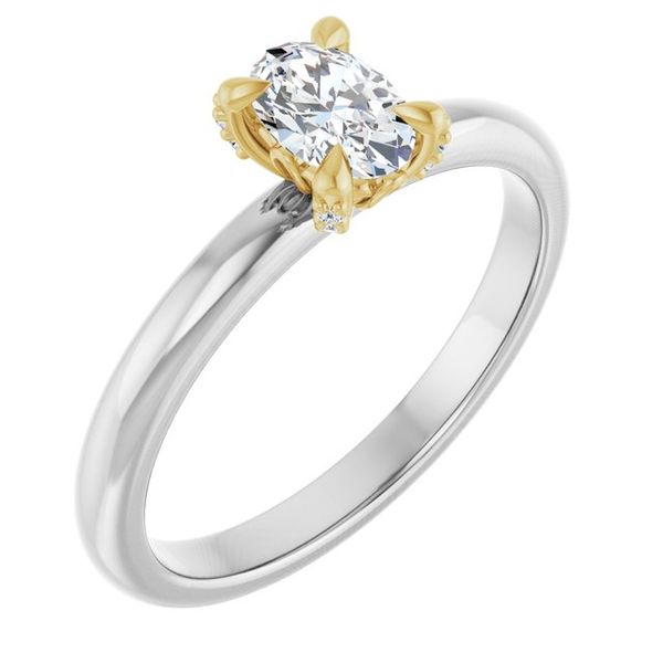 Claw-Prong Accented Engagement Ring