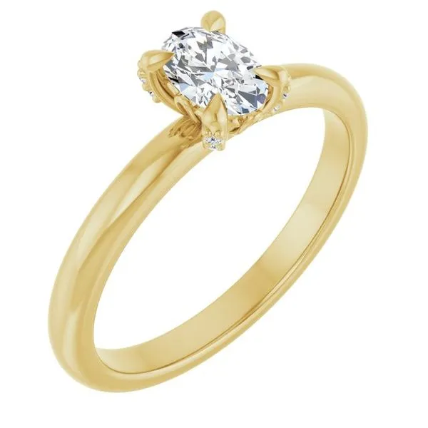 Claw-Prong Accented Engagement Ring Futer Bros Jewelers York, PA