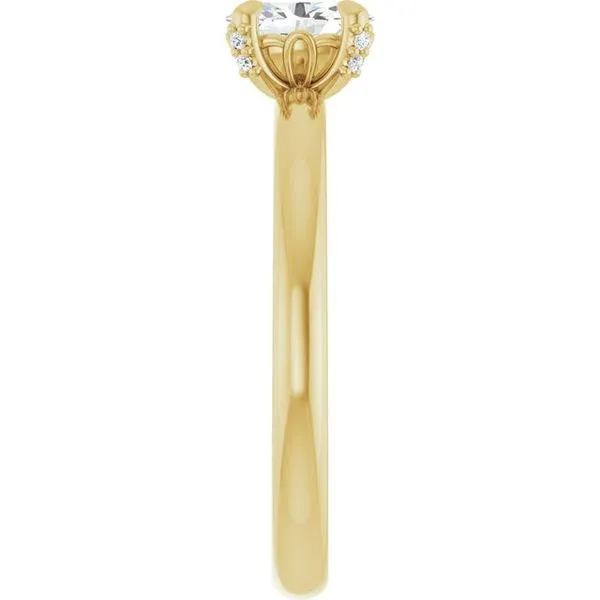 Claw-Prong Accented Engagement Ring Image 4 JF Jones Jewelers Rochester, NY