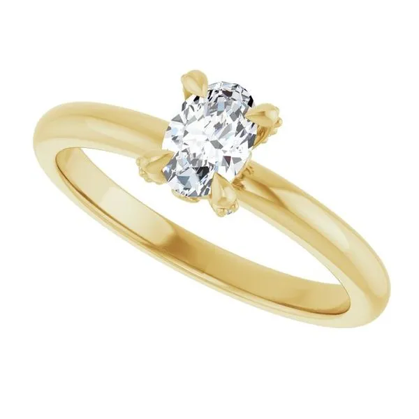 Claw-Prong Accented Engagement Ring Image 5 Don's Jewelry & Design Washington, IA