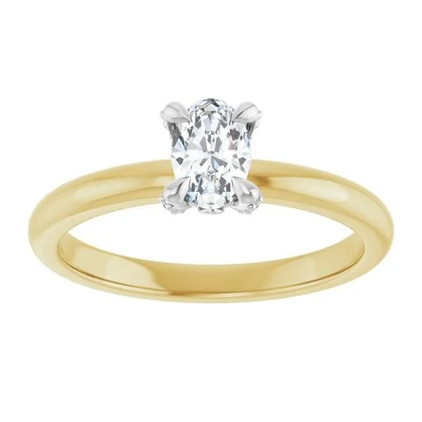 Claw-Prong Accented Engagement Ring Image 3 Austin's Fine Diamonds & Jewelry Lyndhurst, NJ