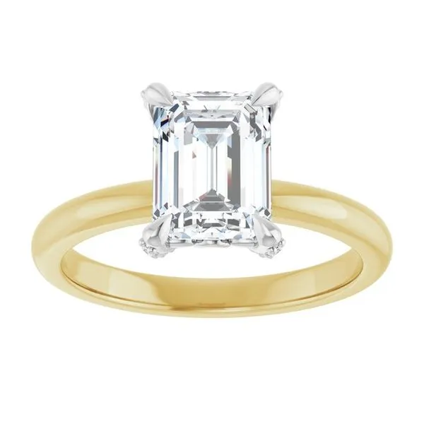 Claw-Prong Accented Engagement Ring Image 3 Raleigh Diamond Fine Jewelry Raleigh, NC