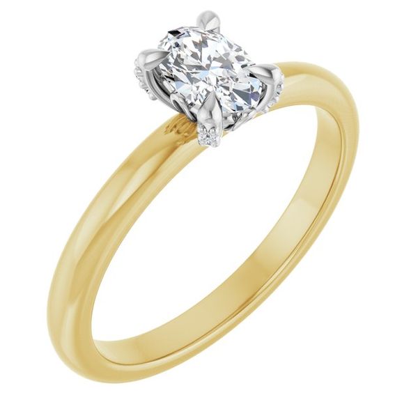 Claw-Prong Accented Engagement Ring