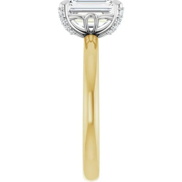 Claw-Prong Accented Engagement Ring Image 4 House of Silva Wooster, OH