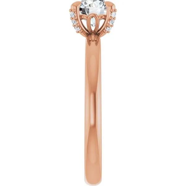 Claw-Prong Accented Engagement Ring Image 4 Stuart Benjamin & Co. Jewelry Designs San Diego, CA