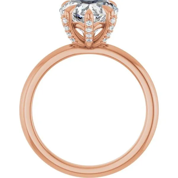 Claw-Prong Accented Engagement Ring Image 2 Vulcan's Forge LLC KANSAS CITY, MO