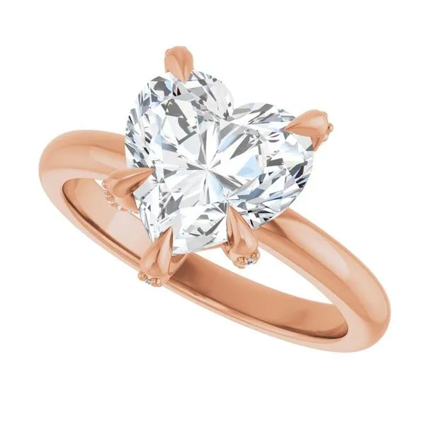 Claw-Prong Accented Engagement Ring Image 5 Natale Jewelers Sewell, NJ