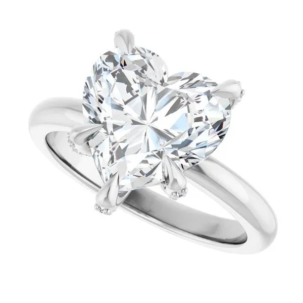 Claw-Prong Accented Engagement Ring Image 5 Shipley's Fine Jewelry Hampstead, MD