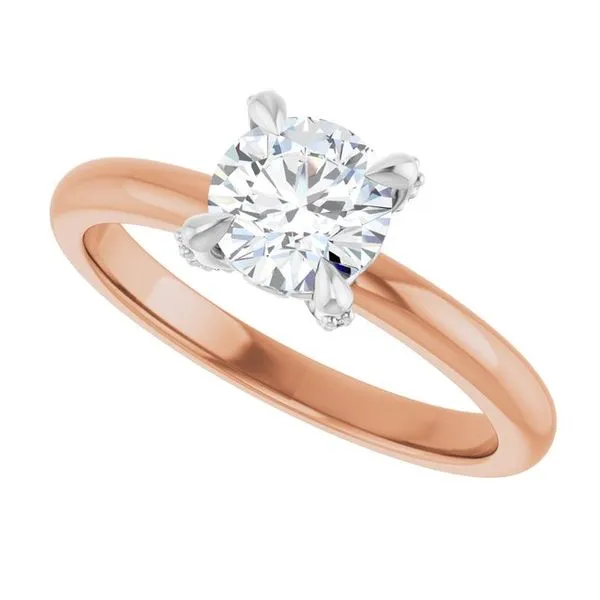 Claw-Prong Accented Engagement Ring Image 5 Raleigh Diamond Fine Jewelry Raleigh, NC