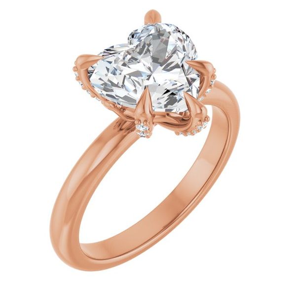 Claw-Prong Accented Engagement Ring