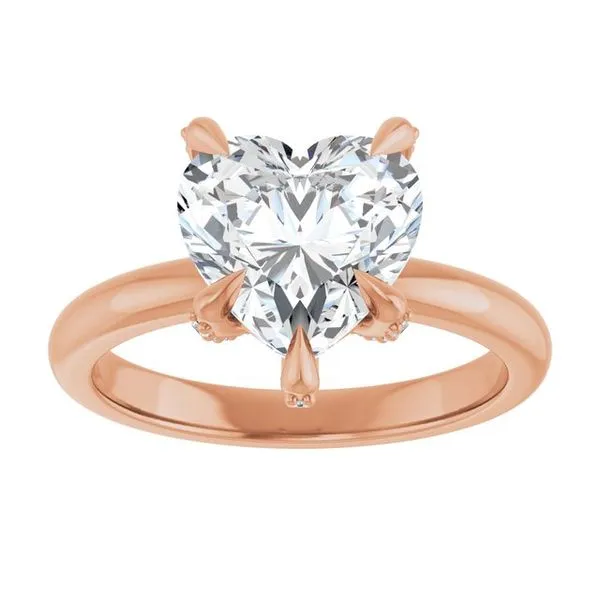 Claw-Prong Accented Engagement Ring Image 3 Vulcan's Forge LLC KANSAS CITY, MO