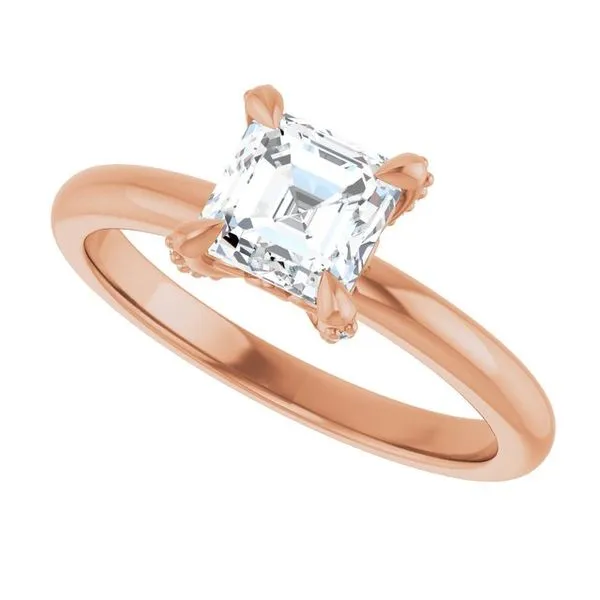 Claw-Prong Accented Engagement Ring Image 5 Austin's Fine Diamonds & Jewelry Lyndhurst, NJ