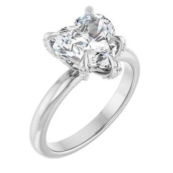 Claw-Prong Accented Engagement Ring Austin's Fine Diamonds & Jewelry Lyndhurst, NJ