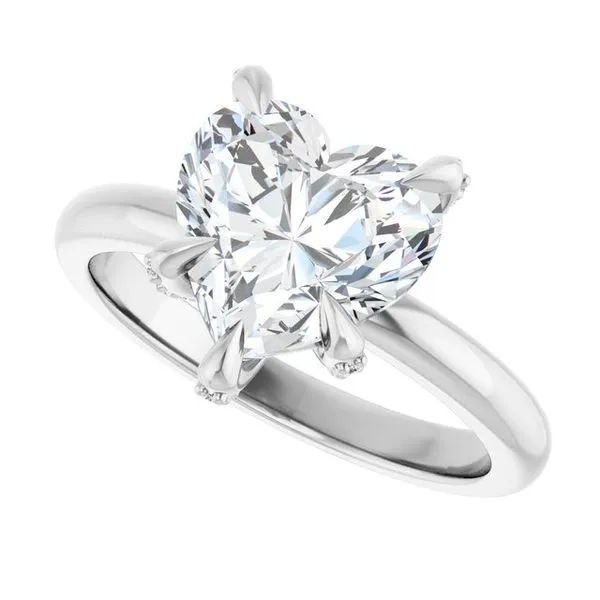 Claw-Prong Accented Engagement Ring Image 5 Futer Bros Jewelers York, PA