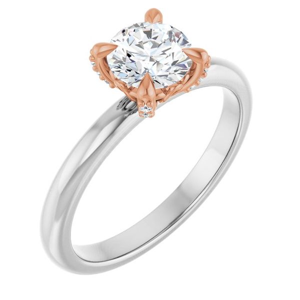 Claw-Prong Accented Engagement Ring