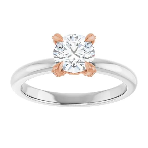 Claw-Prong Accented Engagement Ring Image 3 Vulcan's Forge LLC KANSAS CITY, MO
