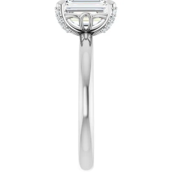 Claw-Prong Accented Engagement Ring Image 4 J. West Jewelers Round Rock, TX